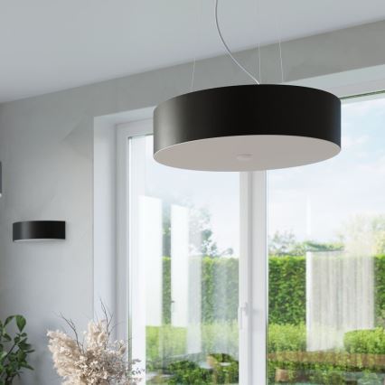 Пендел SKALA 3xE27/60W/230V Ø 30 см черен