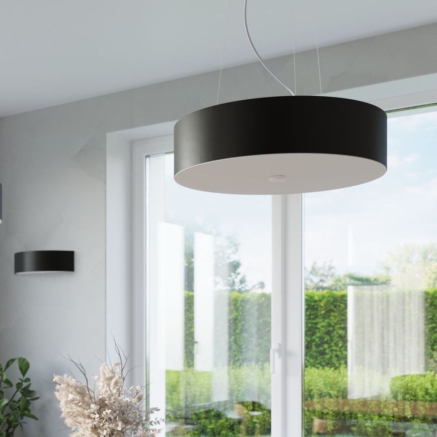 Пендел SKALA 3xE27/60W/230V Ø 30 см черен