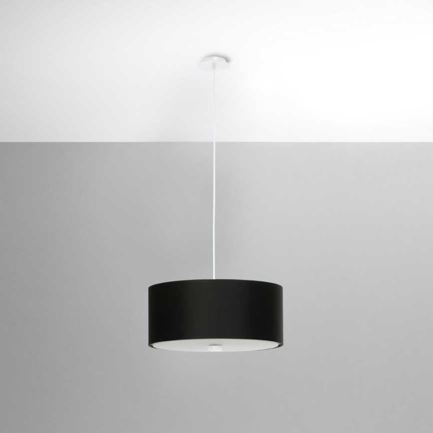 Пендел SKALA 3xE27/60W/230V Ø 30 см черен