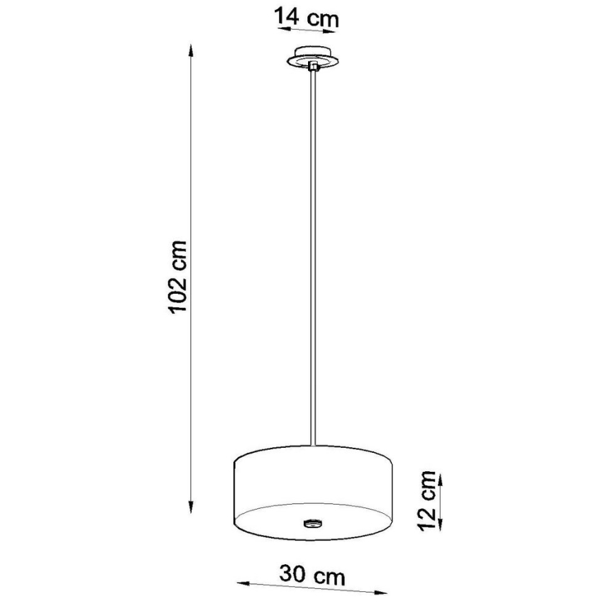 Пендел SKALA 3xE27/60W/230V Ø 30 см черен