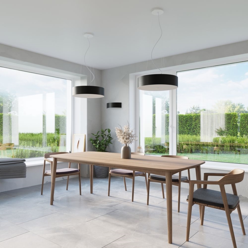 Пендел SKALA 3xE27/60W/230V Ø 30 см черен