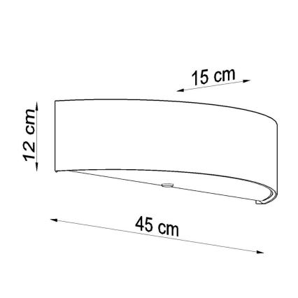 Аплик SKALA 2xE27/60W/230V бял