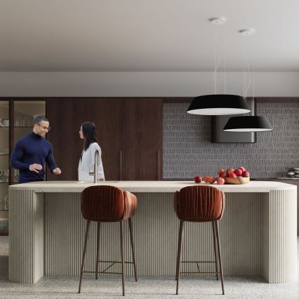 Висящ полилей VEGA 5xE27/60W/230V ⌀ 60см черен