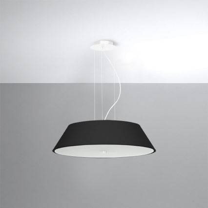 Висящ полилей VEGA 5xE27/60W/230V ⌀ 60см черен