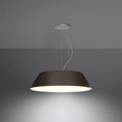 Висящ полилей VEGA 5xE27/60W/230V ⌀ 60см черен