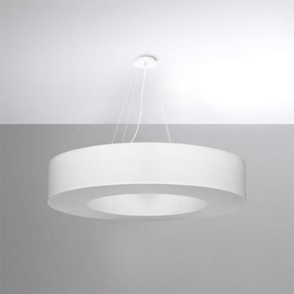Висящ полилей SATURNO 8xE27/60W/230V ⌀ 90см бял