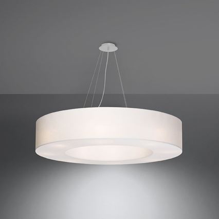 Висящ полилей SATURNO 8xE27/60W/230V ⌀ 90см бял