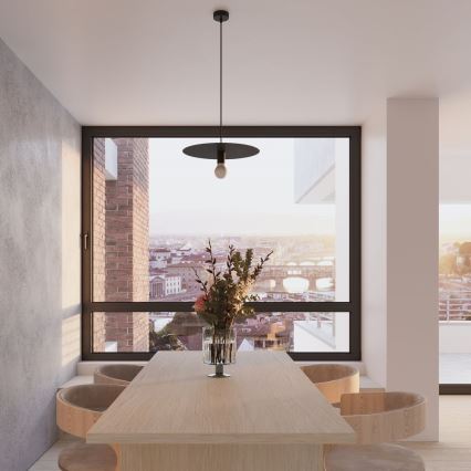 Висящ полилей FLAVIO 1xE27/60W/230V черен