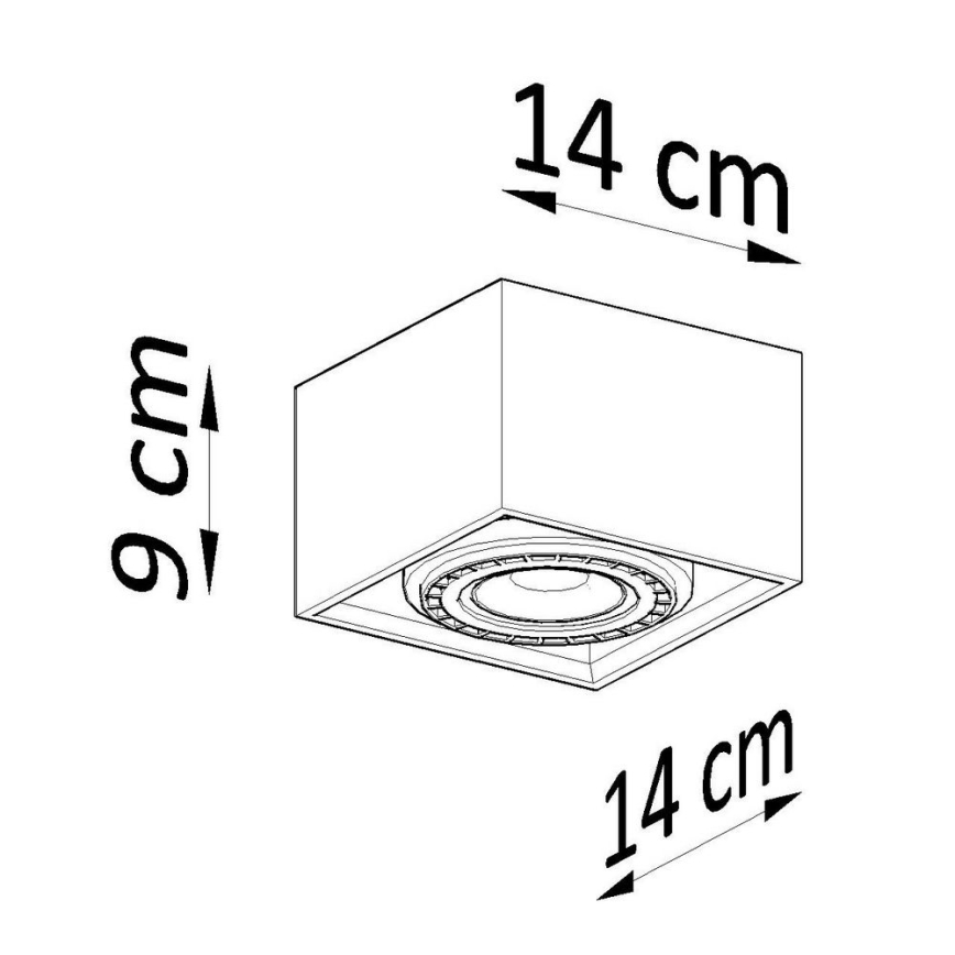 Плафон QUATRO AR111 1xGU10/40W/230V бетон