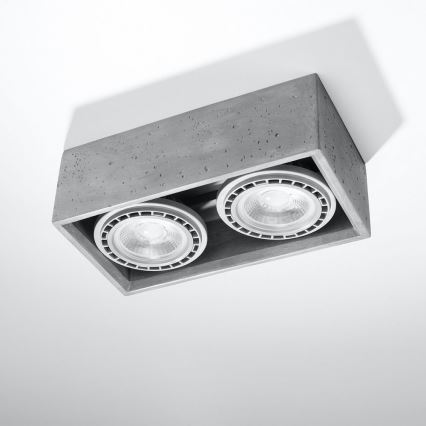 Плафон QUATRO AR111 2xGU10/40W/230V бетон