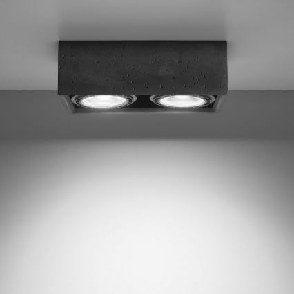 Плафон QUATRO AR111 2xGU10/40W/230V бетон
