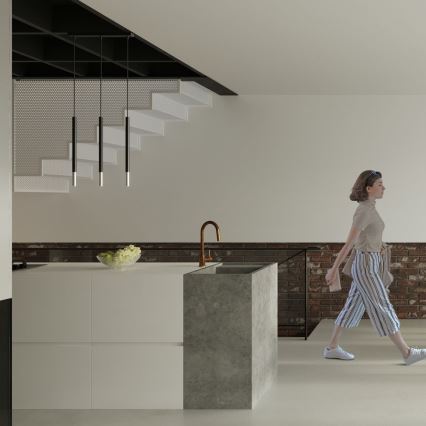 Пендел MOSAIC 1xG9/12W/230V черен/лъскав хром