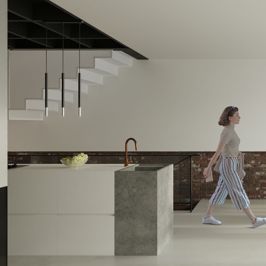 Пендел MOSAIC 1xG9/12W/230V черен/лъскав хром