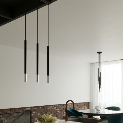 Пендел MOSAIC 1xG9/12W/230V черен/лъскав хром