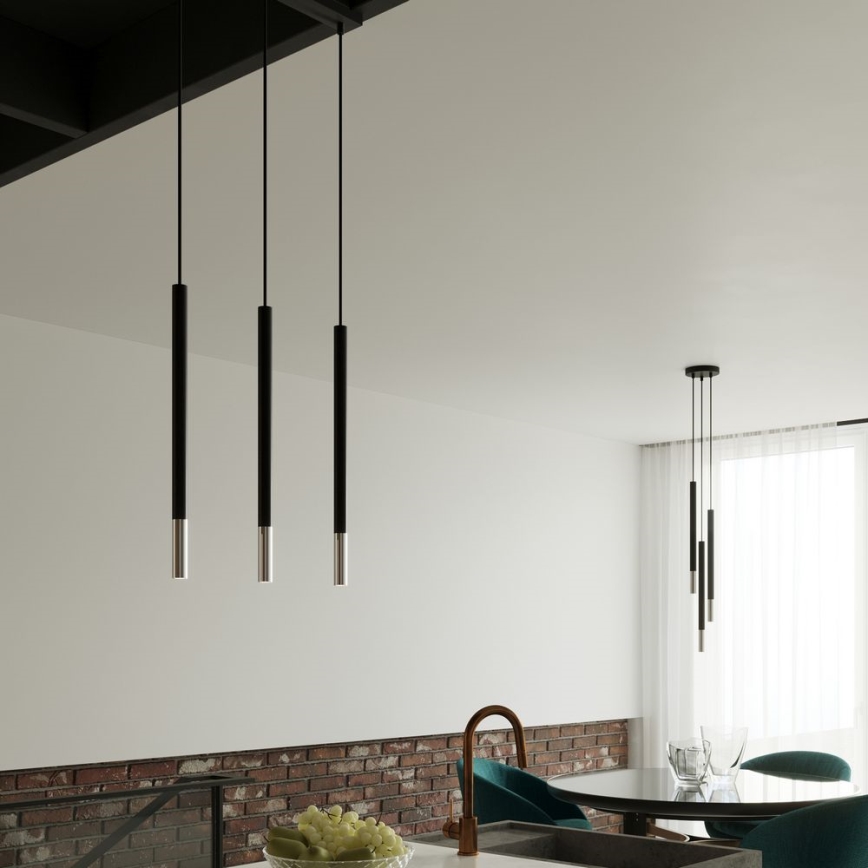 Пендел MOSAIC 1xG9/12W/230V черен/лъскав хром