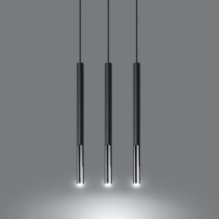 Пендел MOSAIC 3xG9/12W/230V черен/лъскав хром