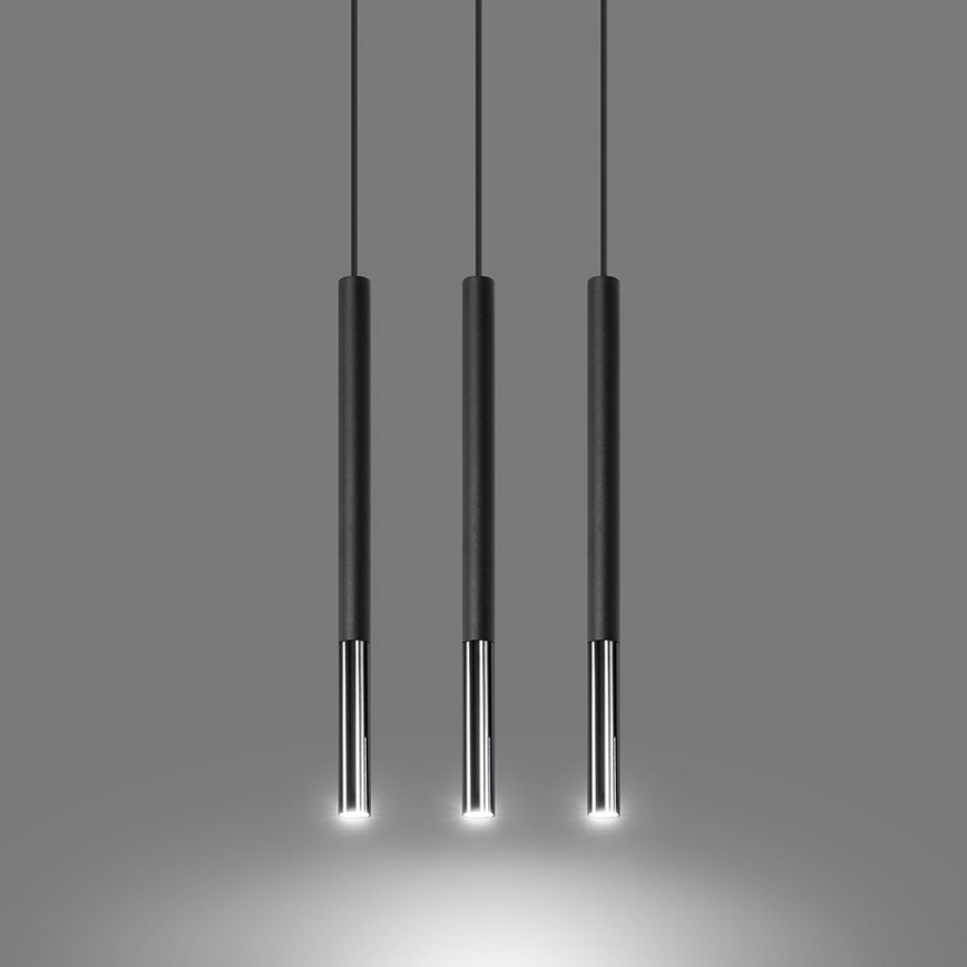 Пендел MOSAIC 3xG9/12W/230V черен/лъскав хром