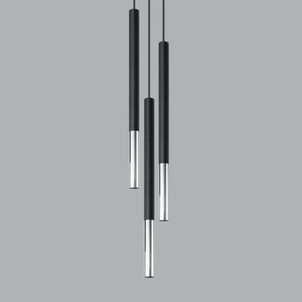 Пендел MOSAIC 3xG9/12W/230V черен/лъскав хром
