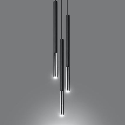 Пендел MOSAIC 3xG9/12W/230V черен/лъскав хром