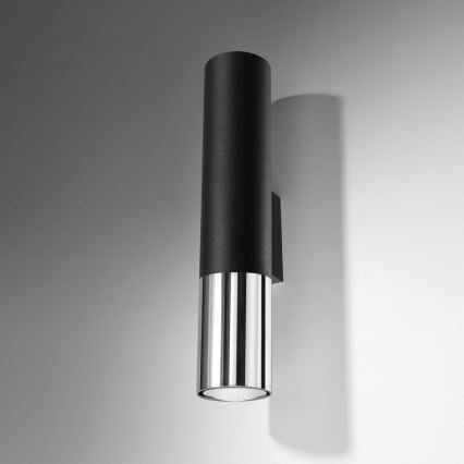 Аплик LOOPEZ 2xGU10/10W/230V черен/лъскав хром