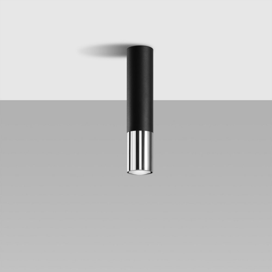 Спот LOOPEZ 1xGU10/10W/230V черен/лъскав хром