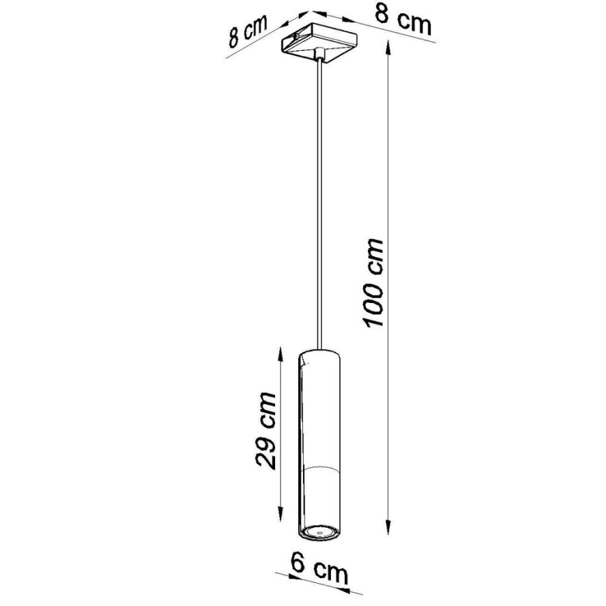 Пендел LOOPEZ 1xGU10/10W/230V черен/меден