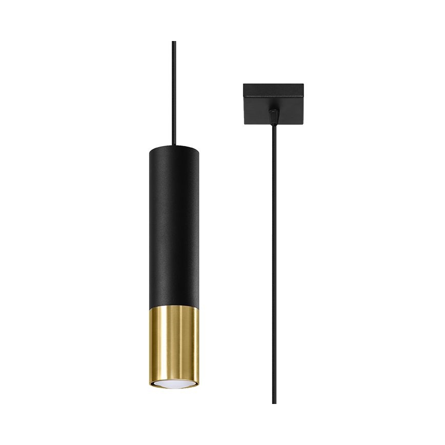 Висящ полилей LOOPEZ 1xGU10/40W/230V черен/златист