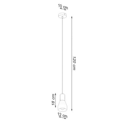 Пендел QUBIC 1xE27/60W/230V бетон/Бреза/бук/черен