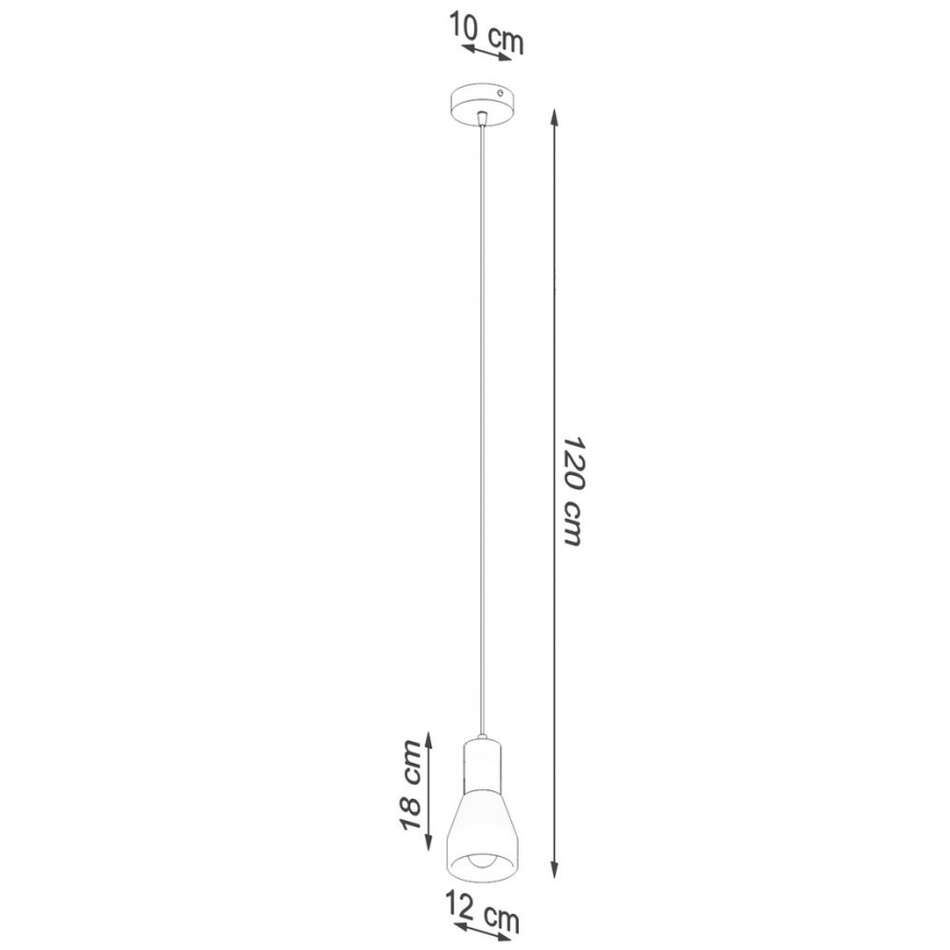 Пендел QUBIC 1xE27/60W/230V бетон/Бреза/бук