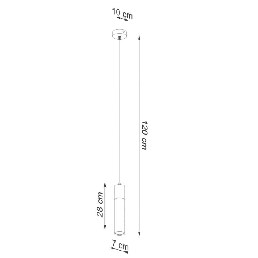Пендел ZANE 1xGU10/40W/230V бетон/Бреза/бук