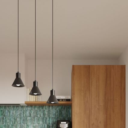 Висящ полилей TALEJA 1xE27/60W/230V черен