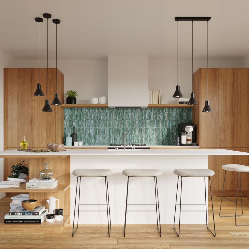 Висящ полилей TALEJA 3xE27/60W/230V черен