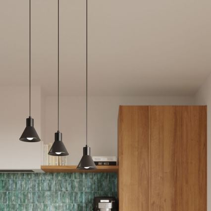 Висящ полилей TALEJA 3xE27/60W/230V черен