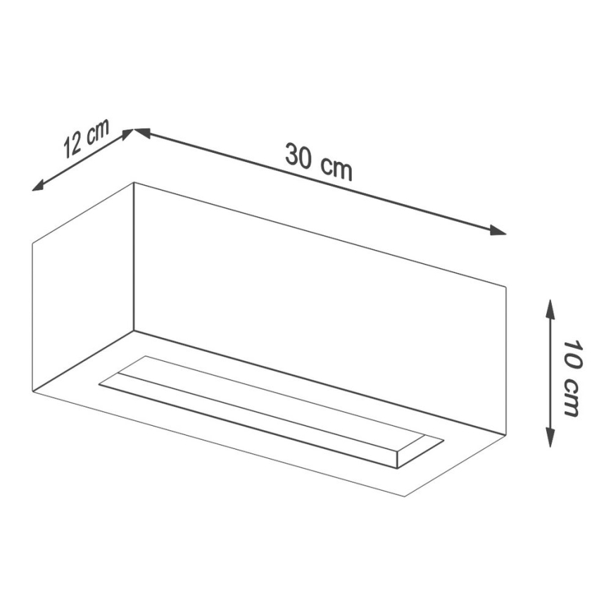 Аплик VEGA 1xE27/60W/230V 30 cм бетон