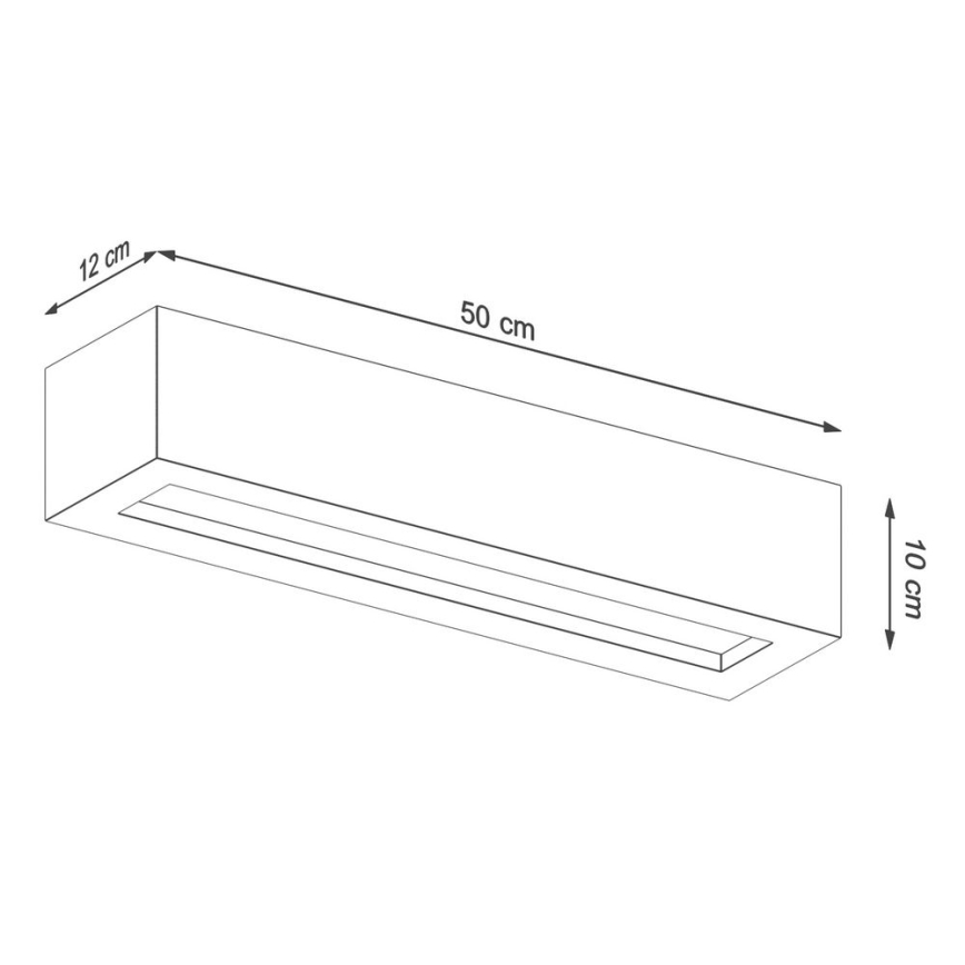 Аплик VEGA 2xE27/60W/230V 50 cм бетон
