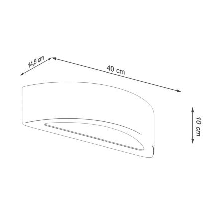 Аплик ATENA 1xE27/60W/230V бетон