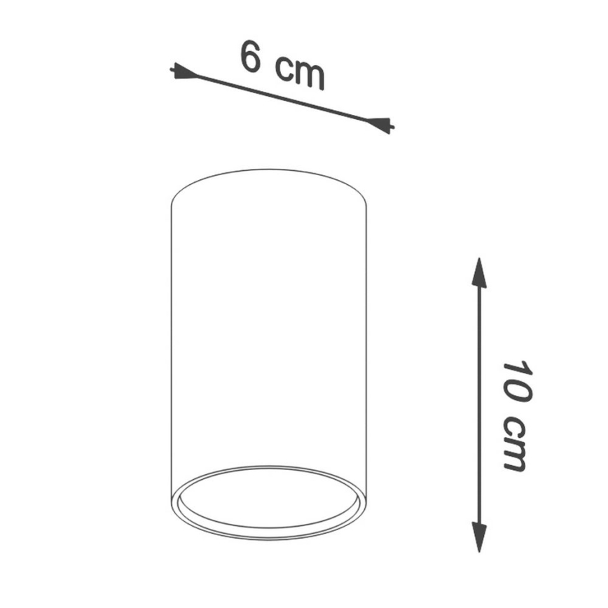 Спот LAGOS 1xGU10/10W/230V 10 см черен