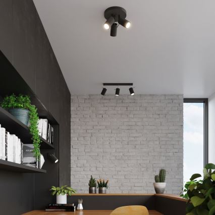 Спот RING 3xGU10/10W/230V черен