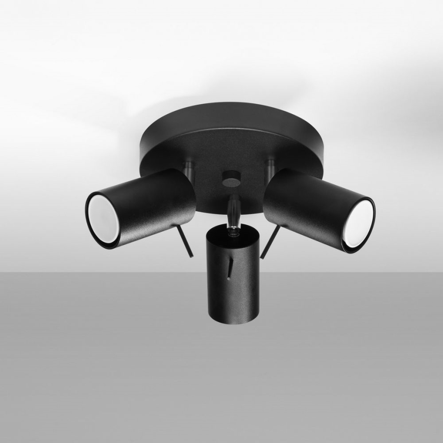 Спот RING 3xGU10/10W/230V черен