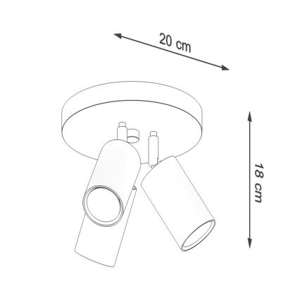 Спот RING 3xGU10/10W/230V черен