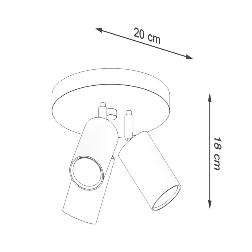 Спот RING 3xGU10/10W/230V черен
