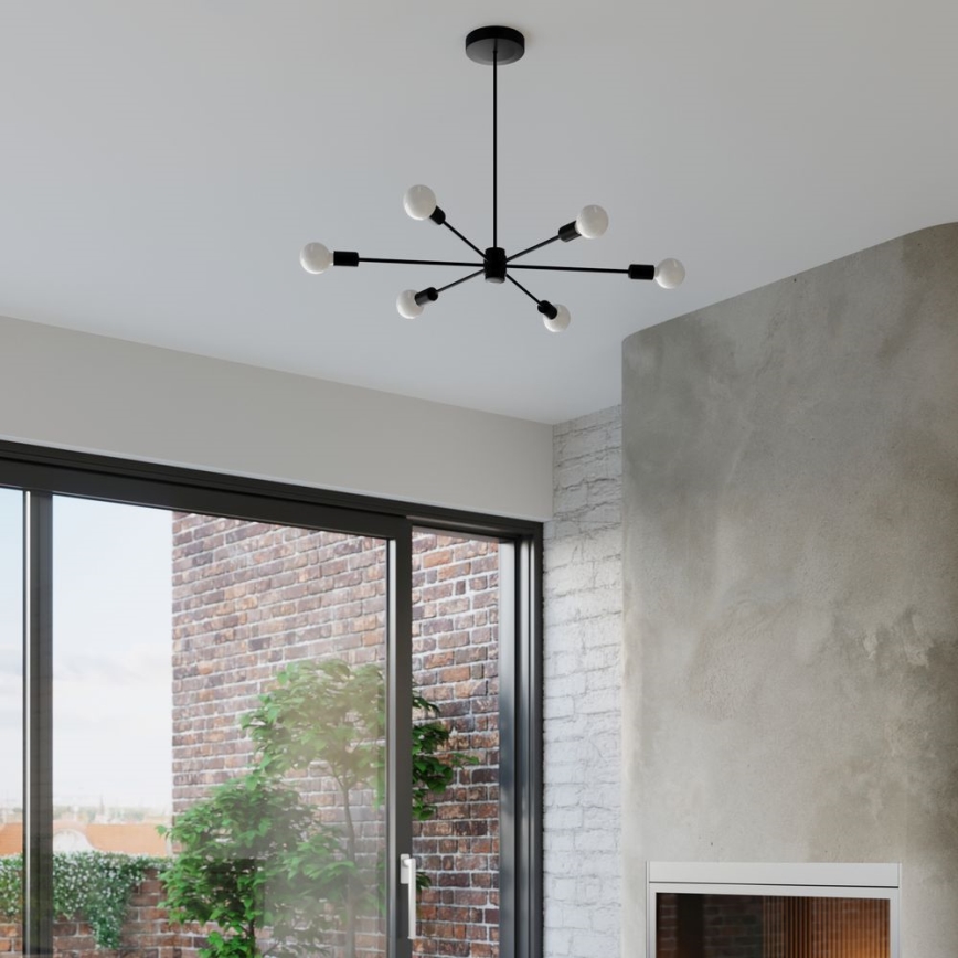 Висящ полилей LANGO 3xE27/60W/230V черен