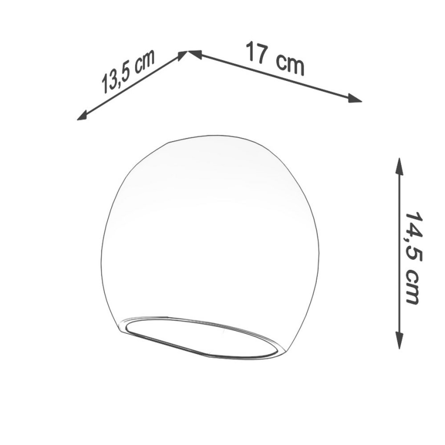 Аплик GLOBE 1xE27/60W/230V блестящо бял