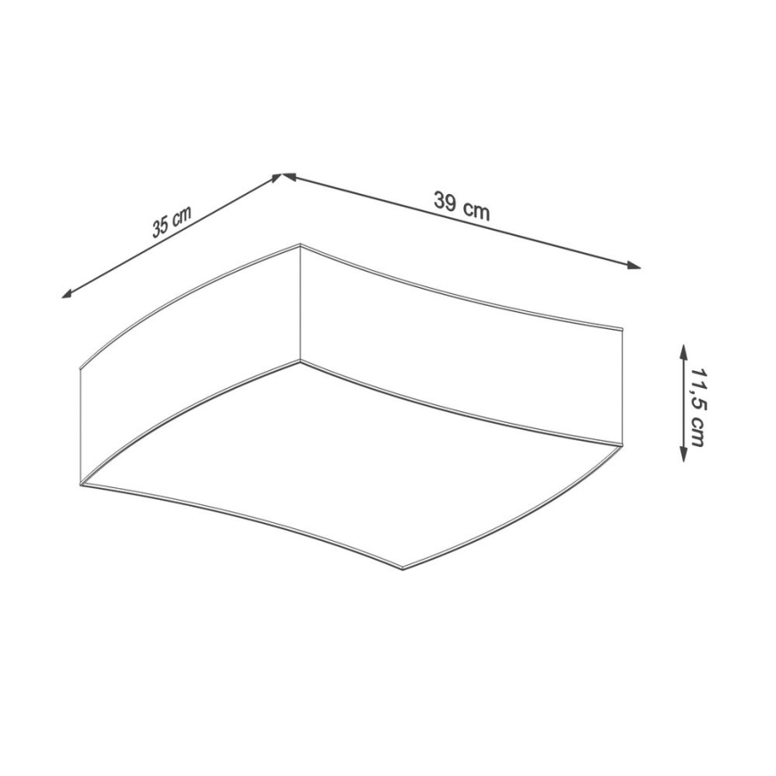 Лампа SQUARE 2xE27/60W/230V бяла