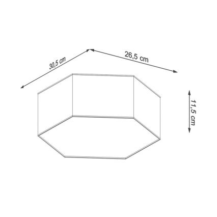 Лампа SUNDE 2xE27/60W/230V 11,5 cм черна