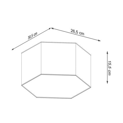 Лампа SUNDE 2xE27/60W/230V 15,5 cм черна