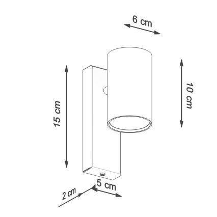 Аплик UTTI 1xGU10/40W/230V бял