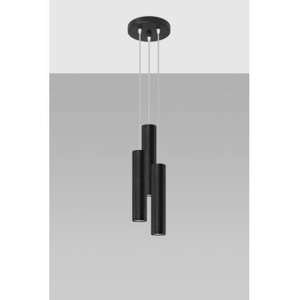 Пендел LAGOS 3xGU10/10W/230V черен