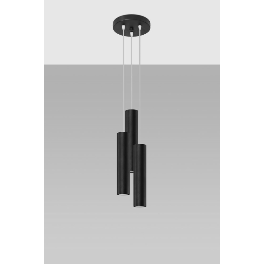 Пендел LAGOS 3xGU10/10W/230V черен