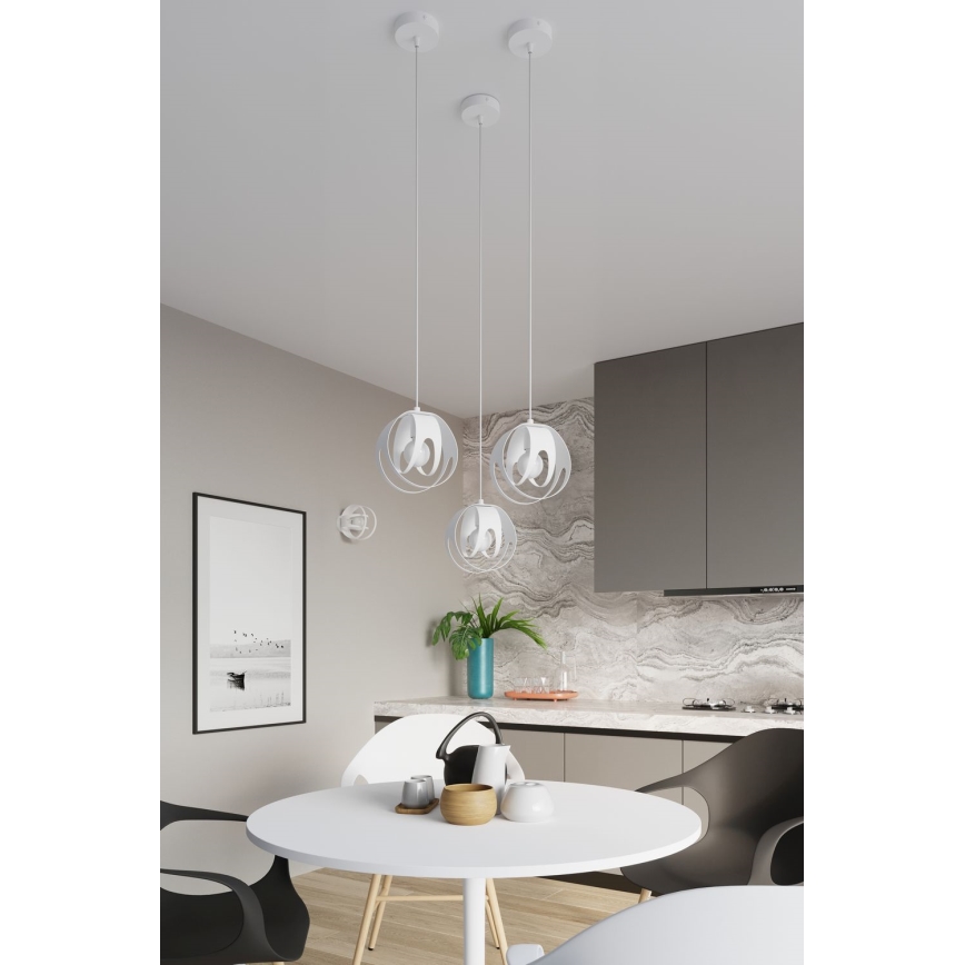 Повърхностен полилей TULOS 1xE27/60W/230V бял